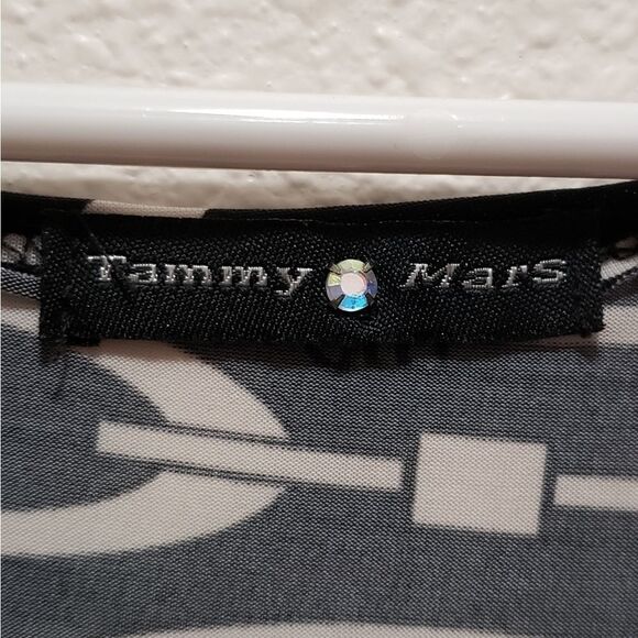 Dress by Tammy Mars, blk /p wht, 14 - Picture 3 of 4